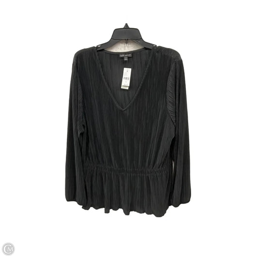 Top Long Sleeve By Lane Bryant In Black, Size: 1x