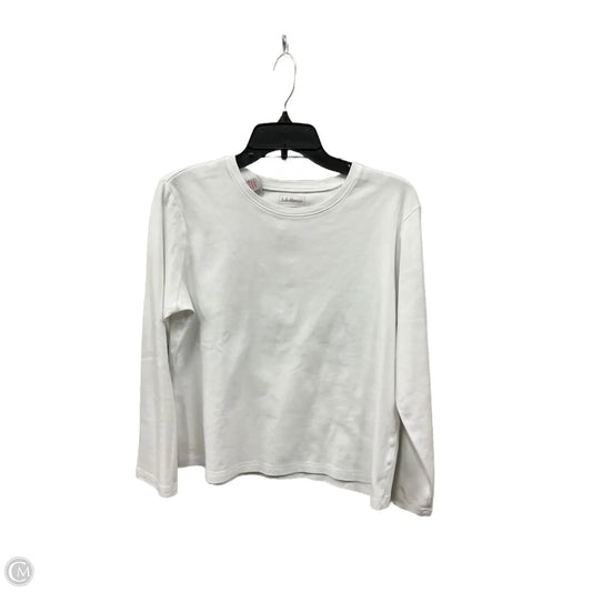Top Long Sleeve Basic By L.l. Bean In White, Size: L