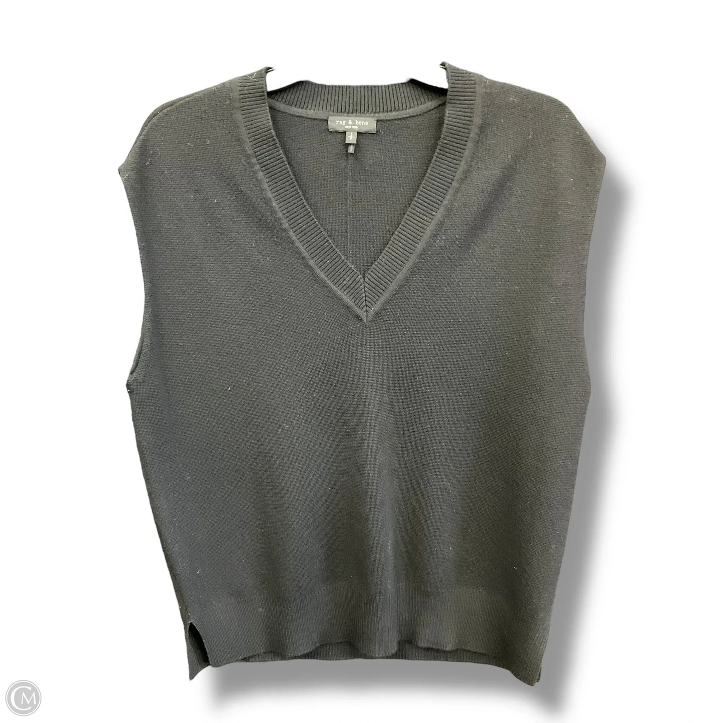 Vest Sweater By Rag And Bone In Black, Size: Sp