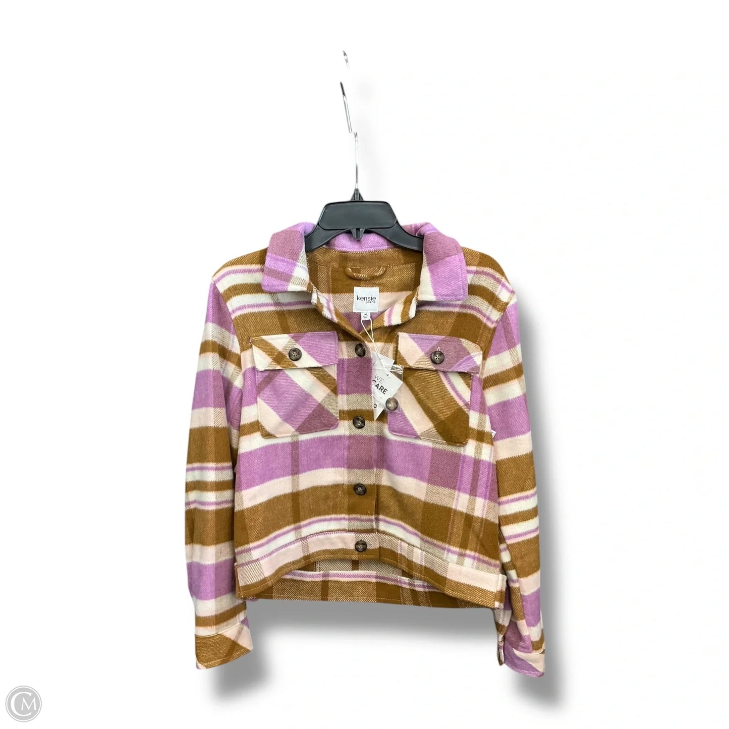 Jacket Shirt By Kensie In Multi-colored, Size: M