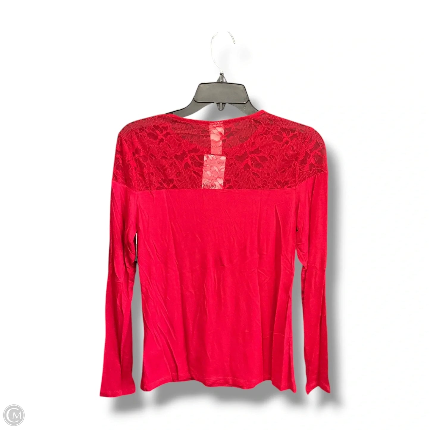 Top Long Sleeve By H&m In Red, Size: M