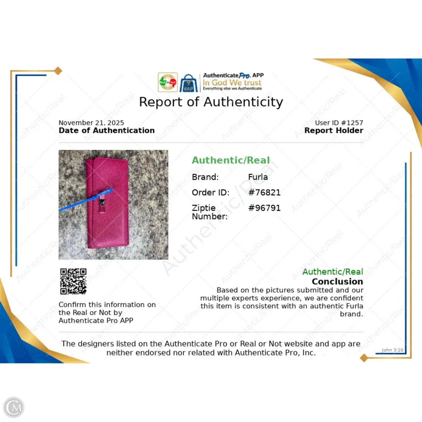 Wallet Luxury Designer By Furla, Size: Medium