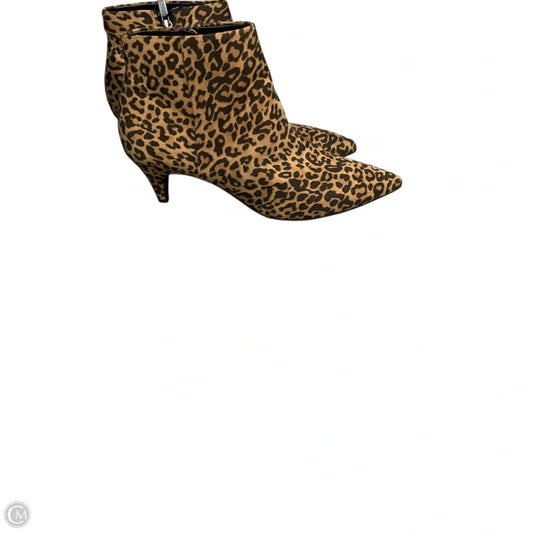 Boots Ankle Heels By Sam Edelman In Animal Print, Size: 9.5