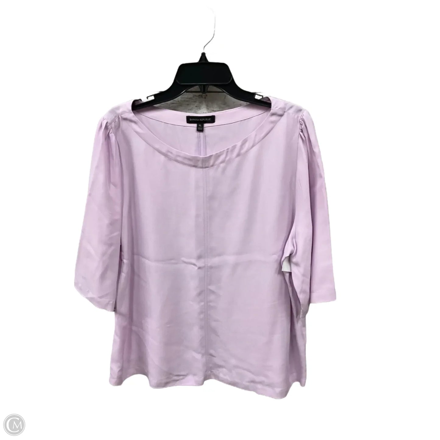Top 3/4 Sleeve By Banana Republic In Purple, Size: Xl