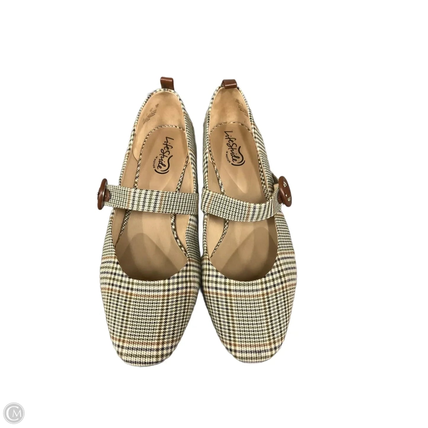 Shoes Flats By Life Stride In Plaid Pattern, Size: 10