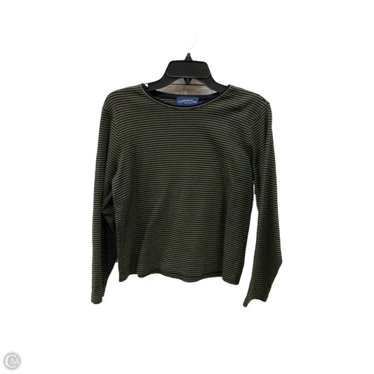 Top Long Sleeve By Charter Club In Striped Pattern, Size: Mp