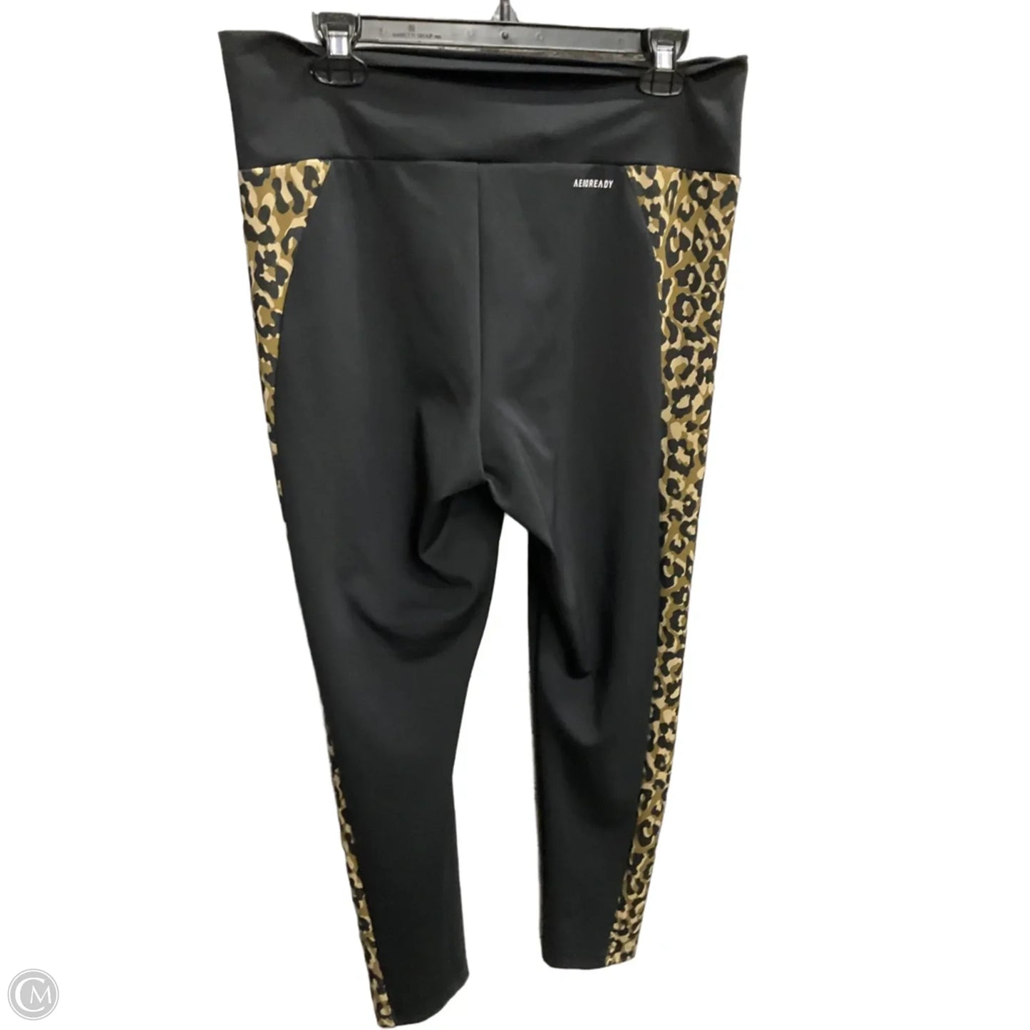 Athletic Leggings By Adidas In Animal Print, Size: L