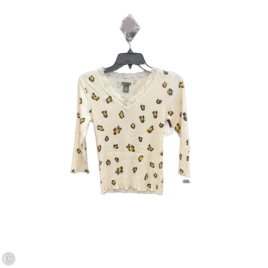 Top Long Sleeve By Harve Bernard In Animal Print, Size: S
