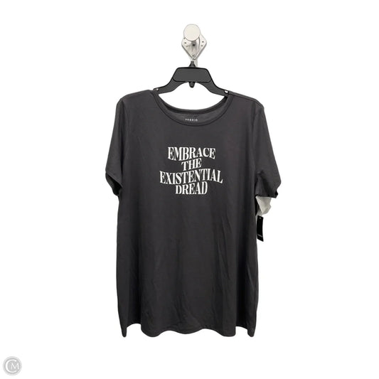 Top Short Sleeve By Torrid In Grey, Size: 2x