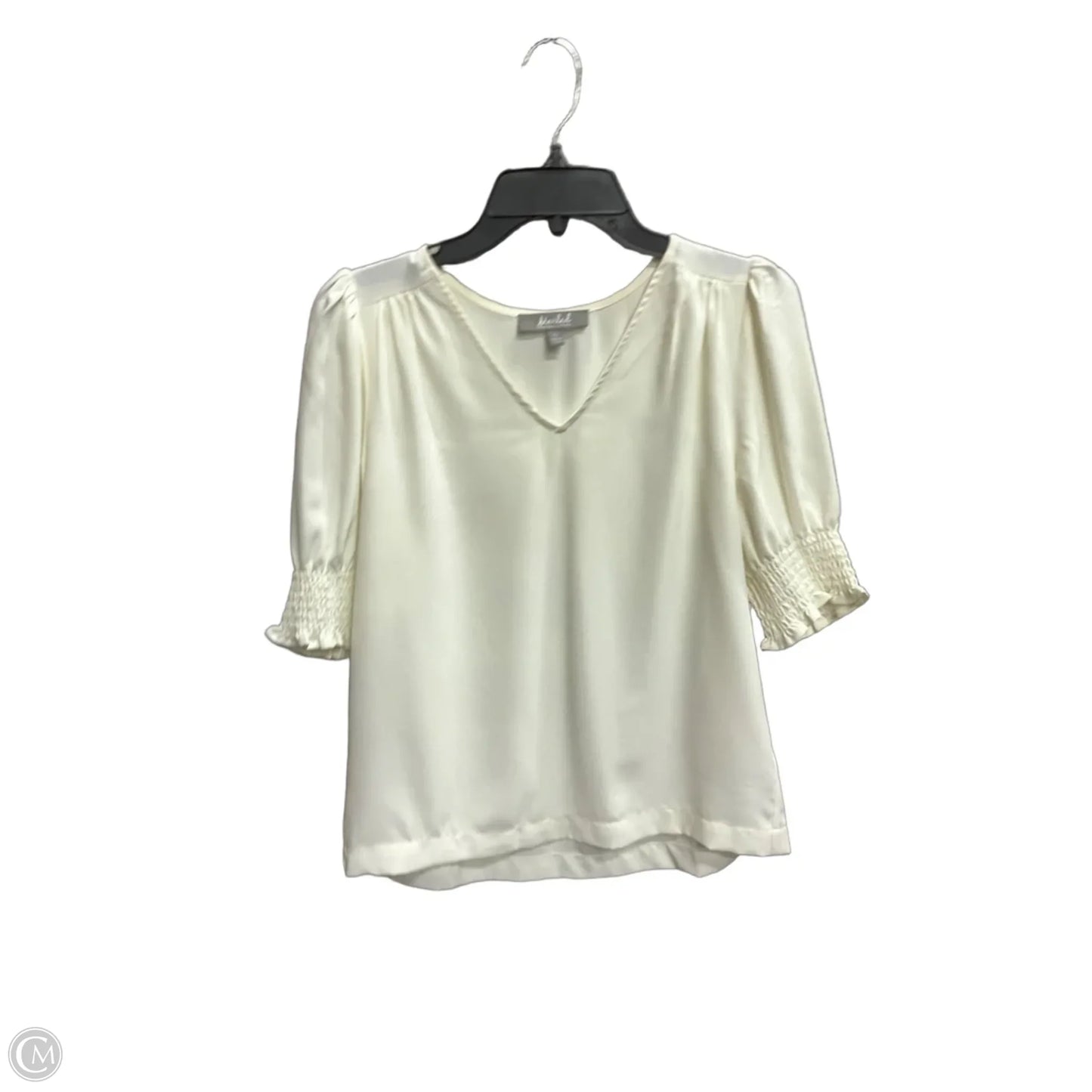 Top Short Sleeve By Marled In Cream, Size: Xs