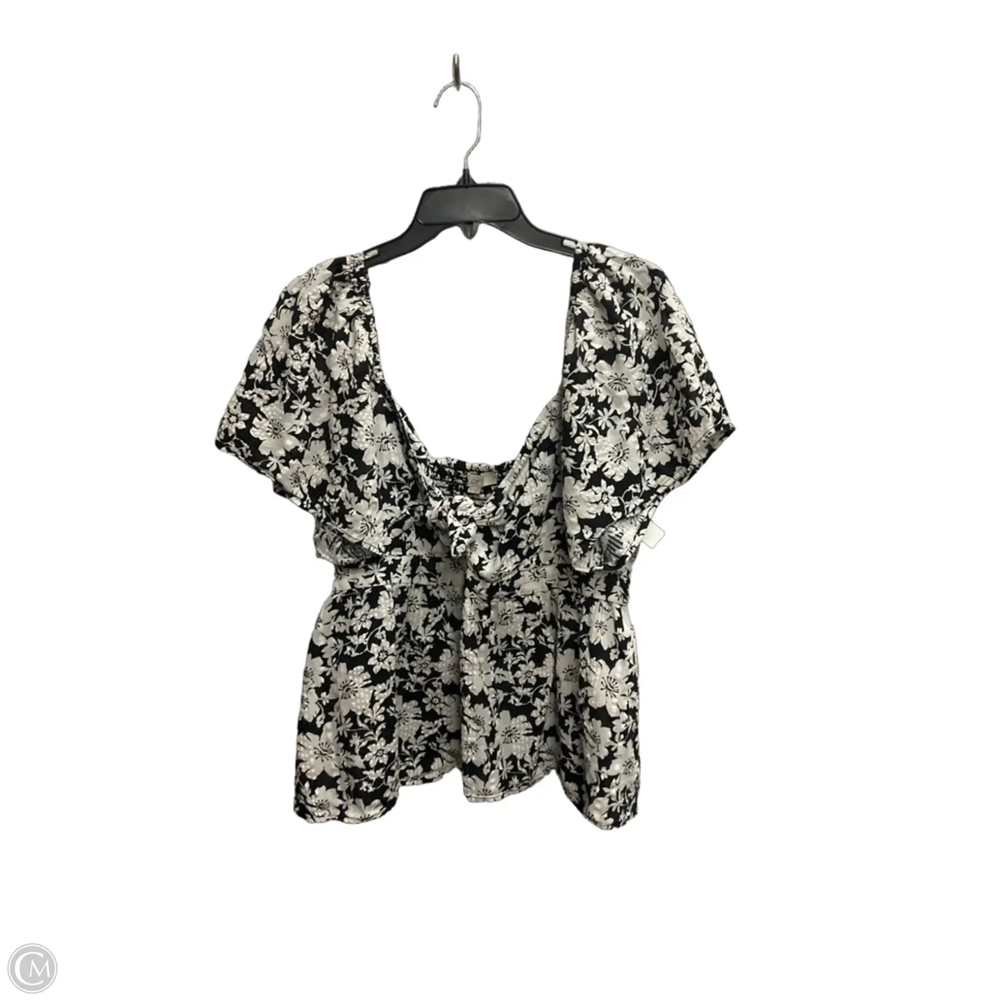 Top Short Sleeve By Loft In Floral Print, Size: Xl