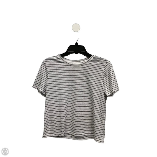 Top Short Sleeve By Banana Republic In Black & White, Size: S