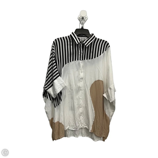 Top Short Sleeve By Clothes Mentor In White, Size: M