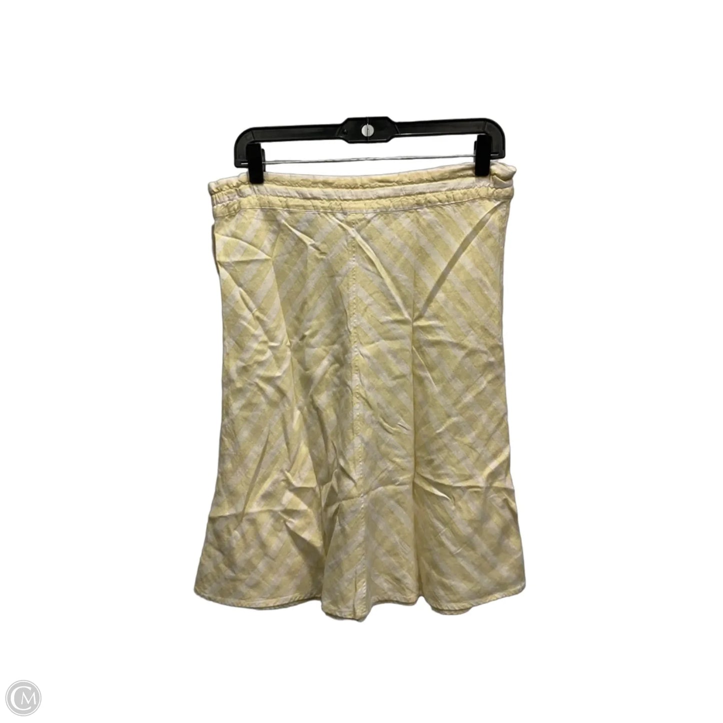Skirt Midi By H&m In White & Yellow, Size: 4