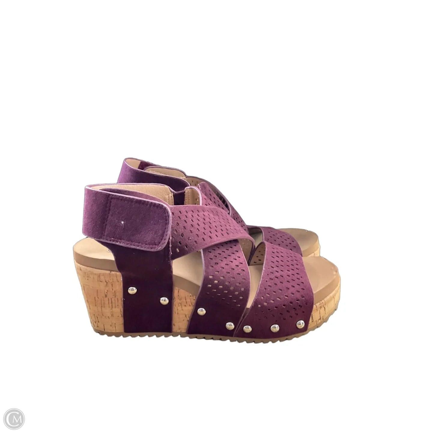Shoes Heels Wedge By Corkys In Maroon, Size: 8