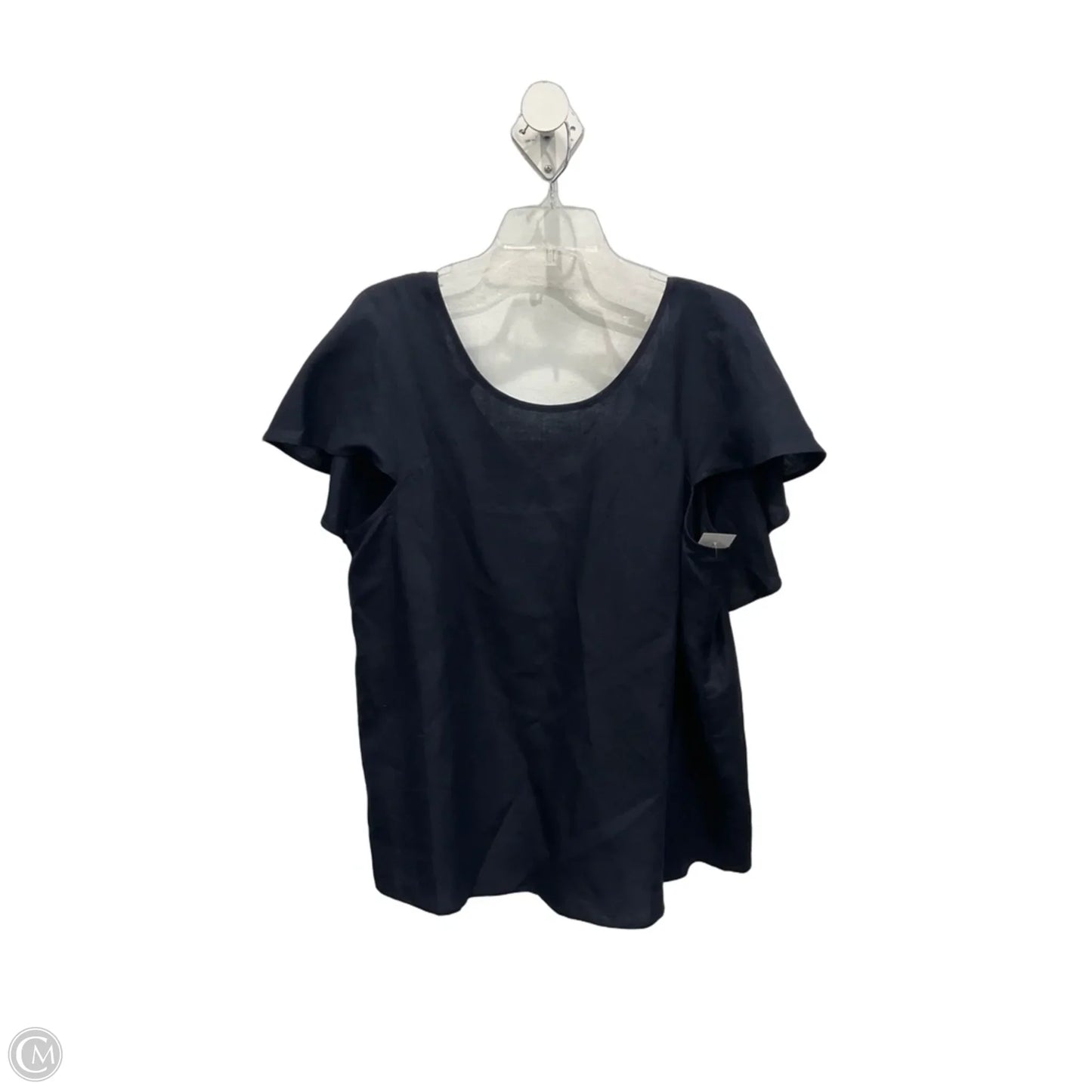 Top Short Sleeve By Ann Taylor In Navy, Size: L