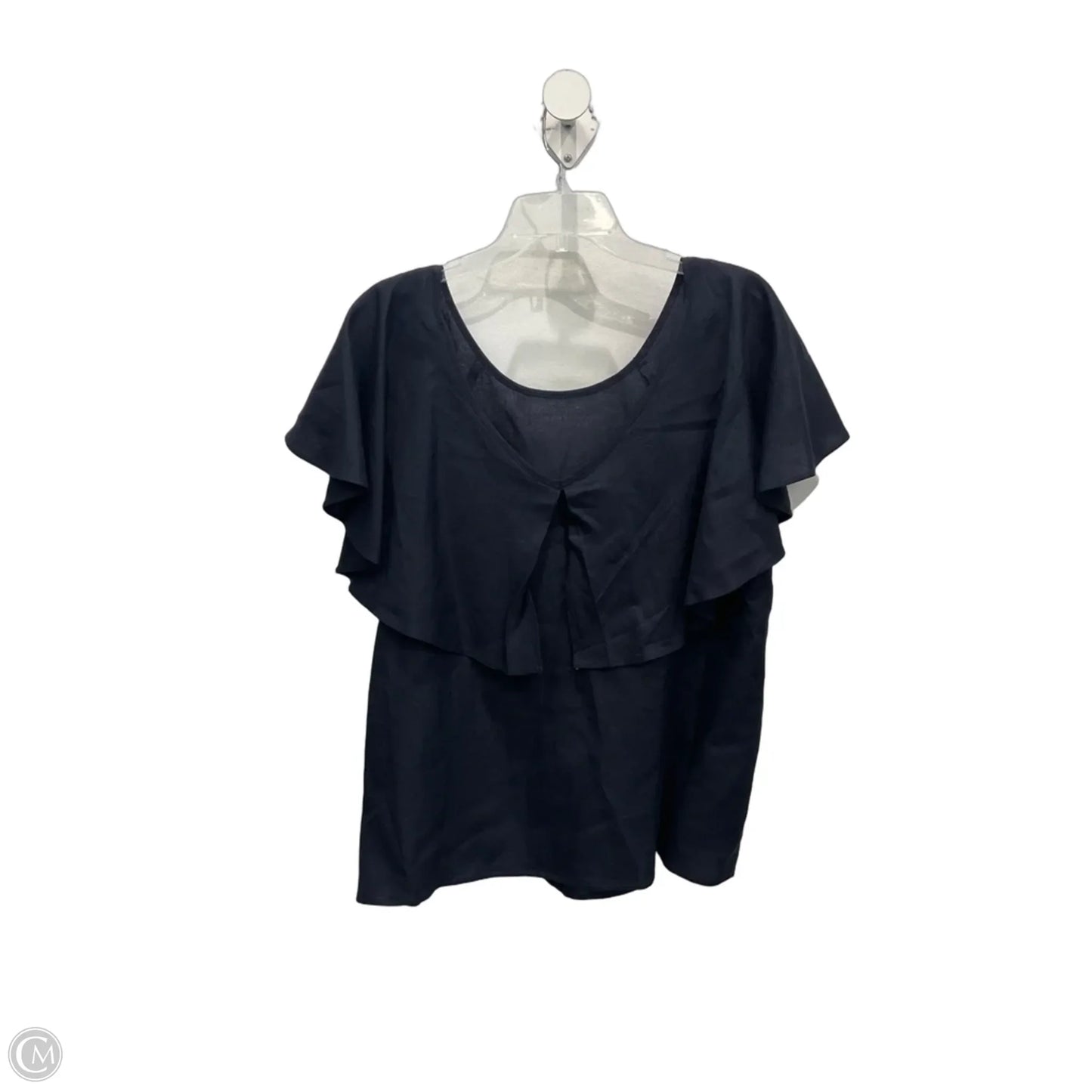 Top Short Sleeve By Ann Taylor In Navy, Size: L