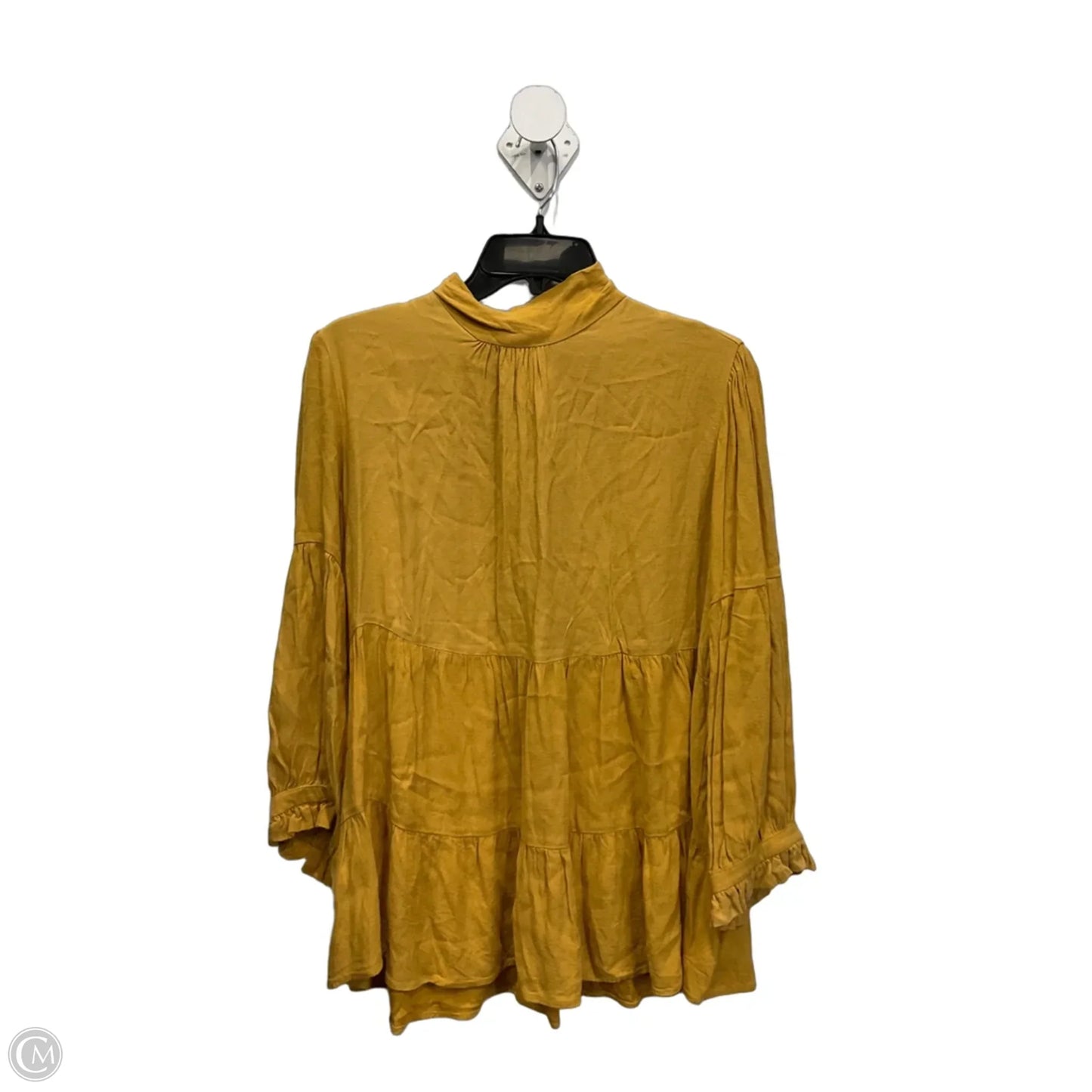 Top Long Sleeve By Anthropologie In Yellow, Size: M