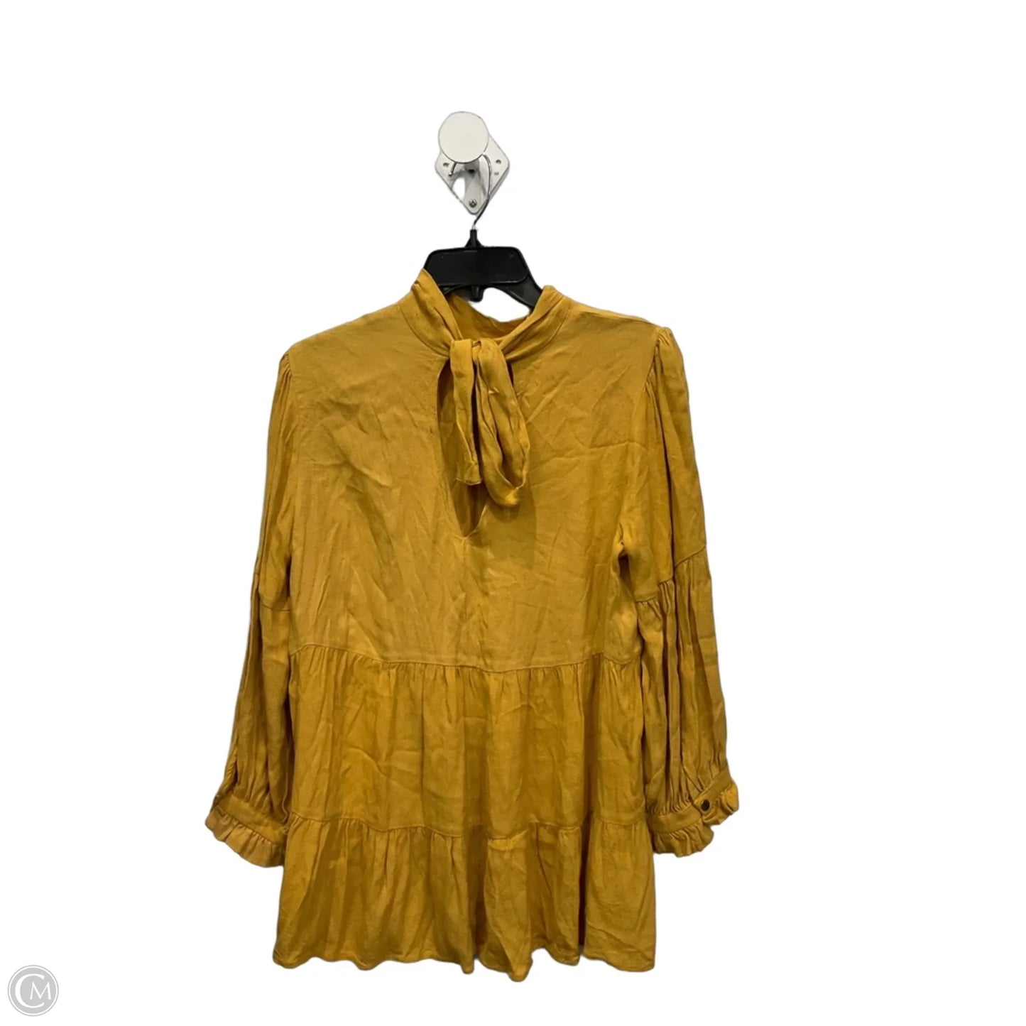Top Long Sleeve By Anthropologie In Yellow, Size: M