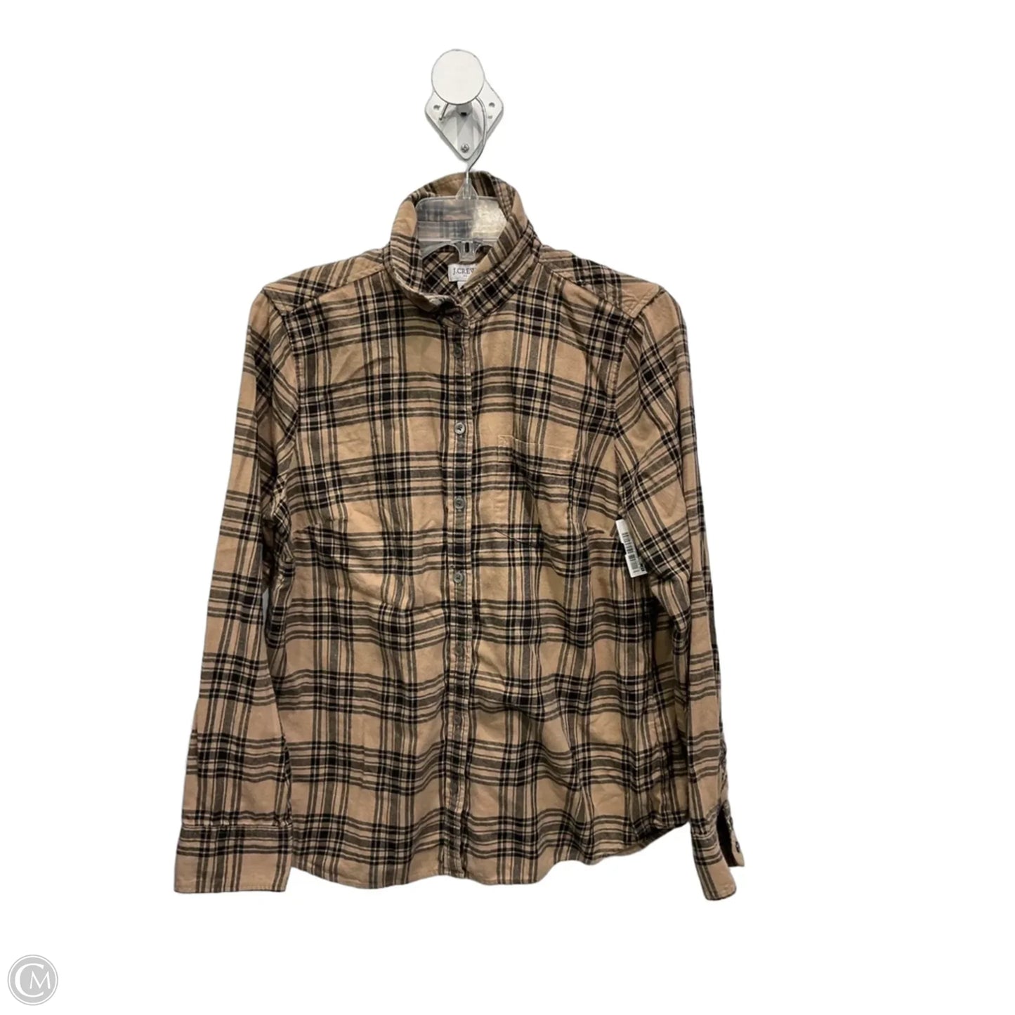 Blouse Long Sleeve By J. Crew In Brown, Size: M