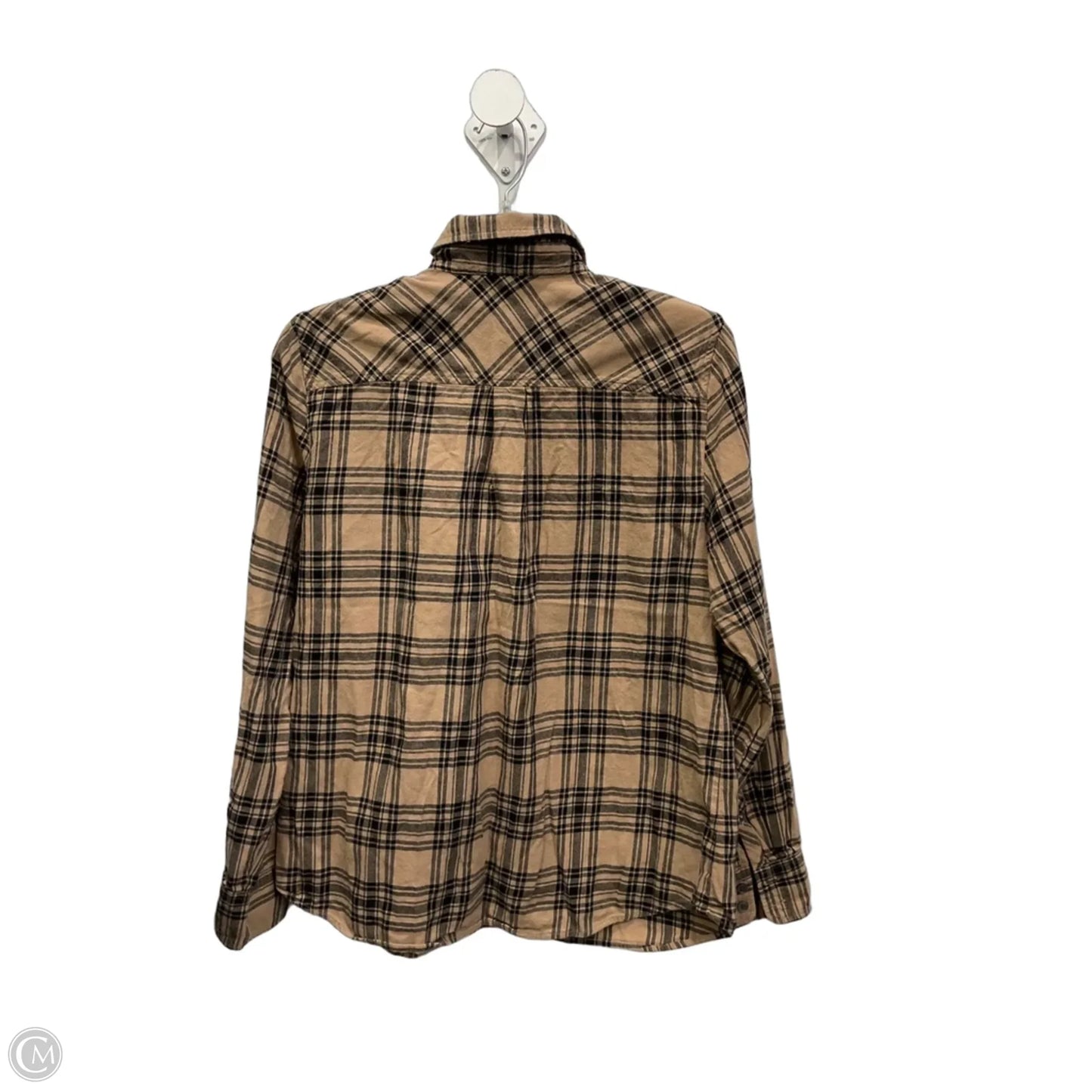 Blouse Long Sleeve By J. Crew In Brown, Size: M