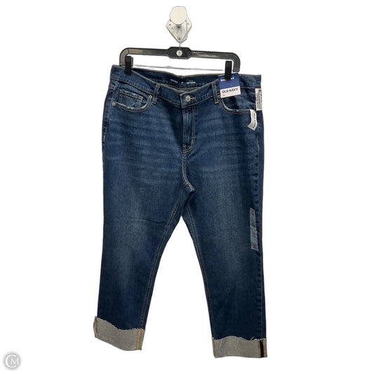 Jeans Boyfriend By Old Navy In Blue Denim, Size: 14