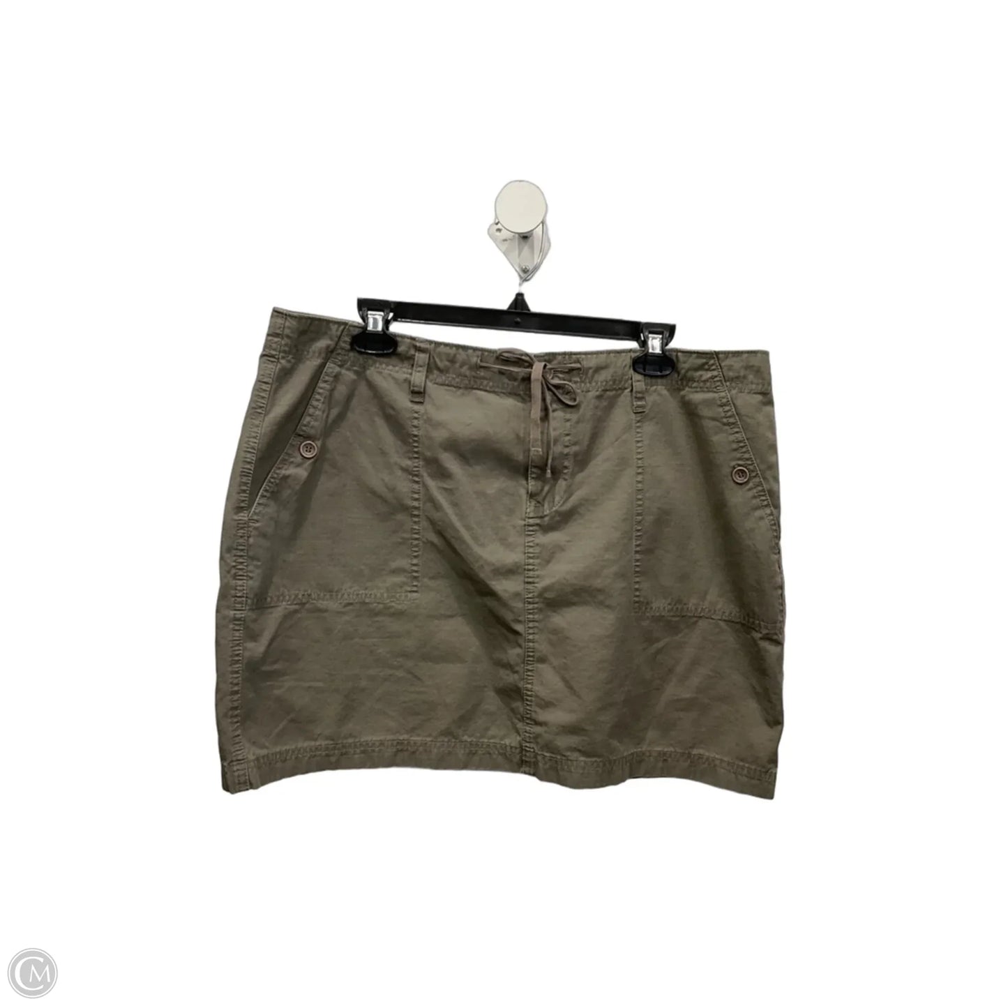 Skirt Midi By Calvin Klein In Green, Size: 16