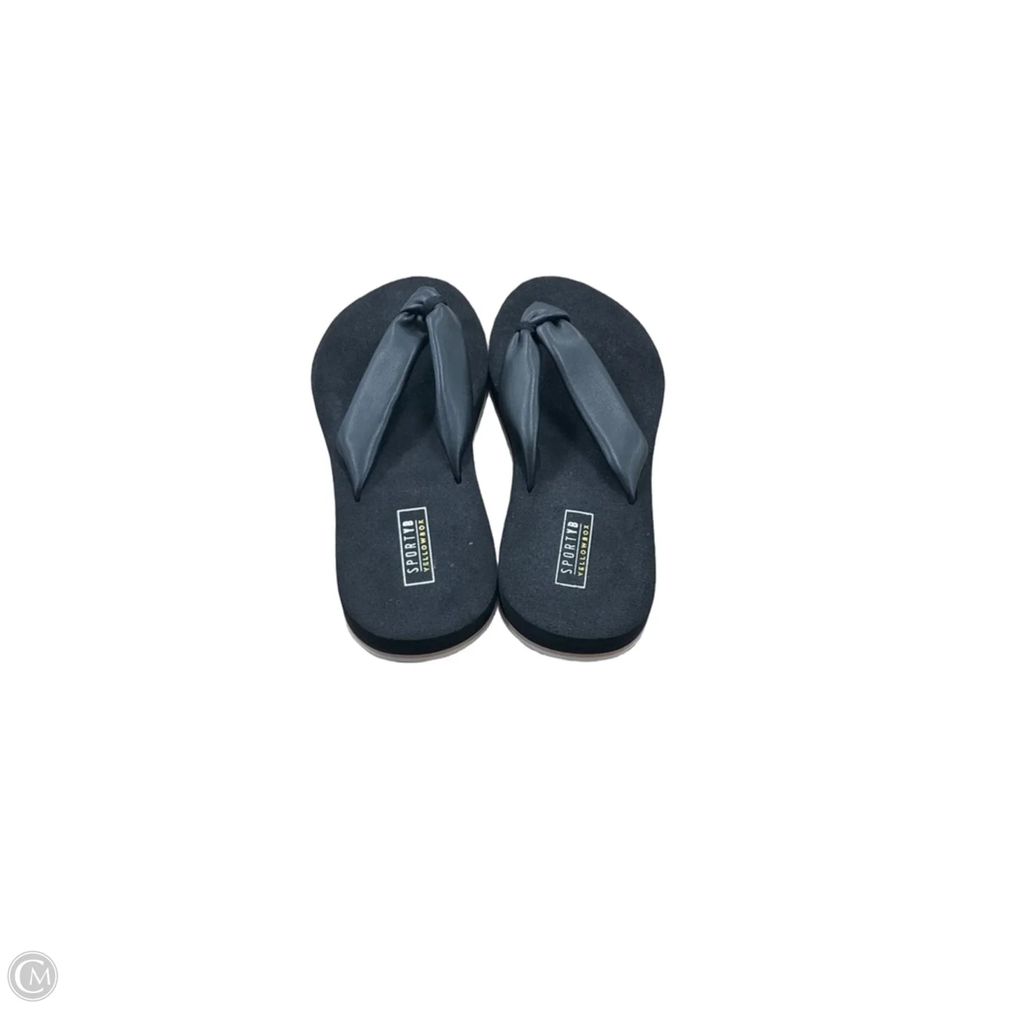 Sandals Flip Flops By Clothes Mentor In Black, Size: 7.5