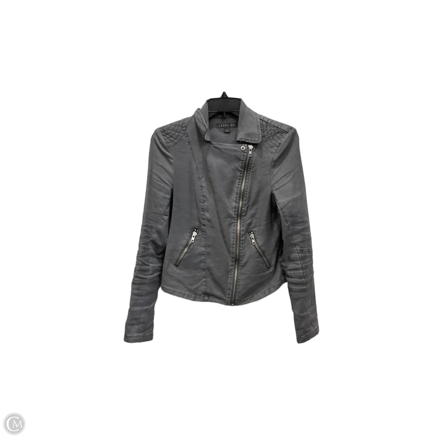 Jacket Moto By Level 99 In Grey, Size: S