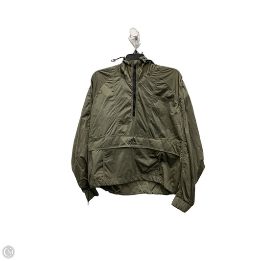 Jacket Windbreaker By Adidas In Green, Size: M