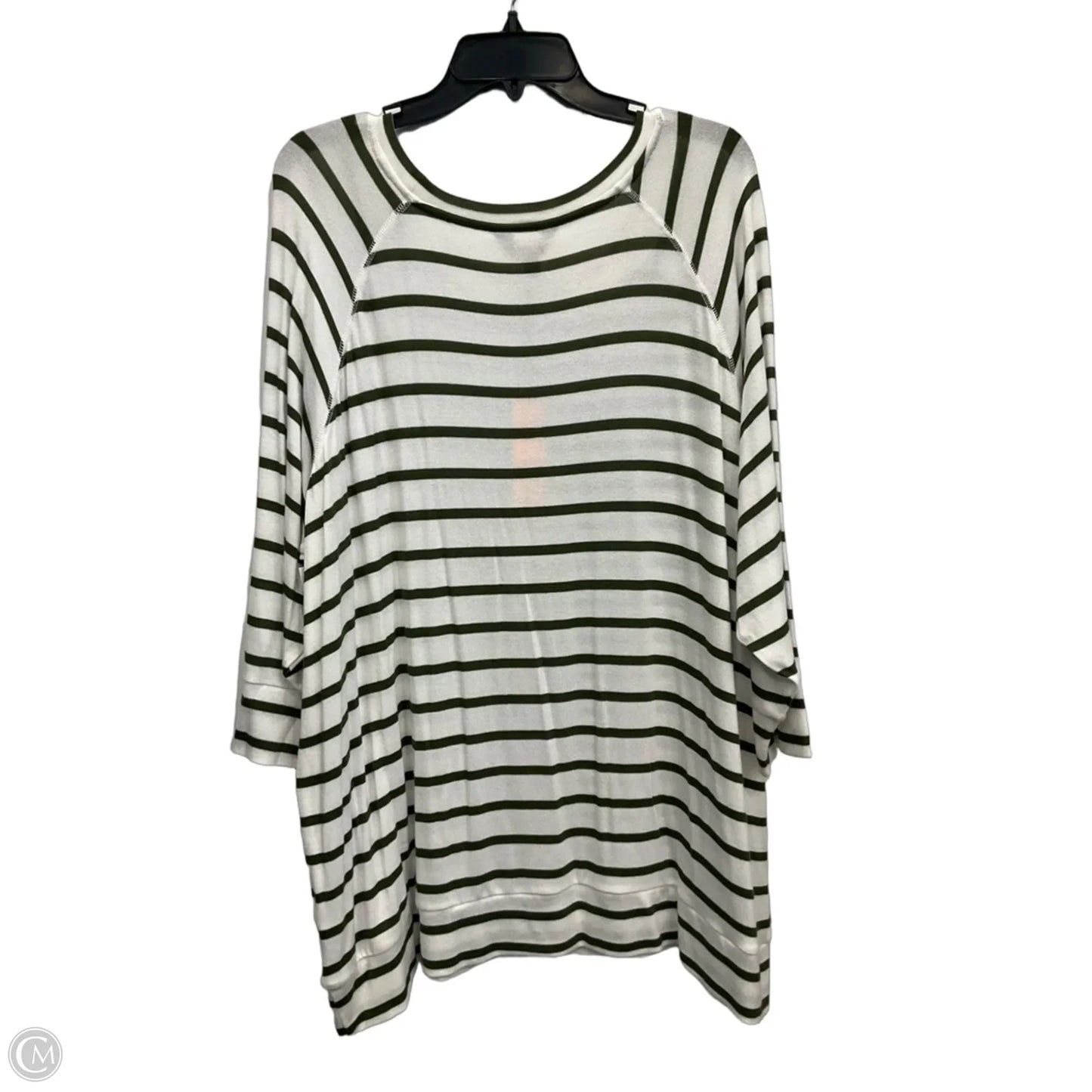 Top 3/4 Sleeve By 41 Hawthorn In Striped Pattern, Size: 3x