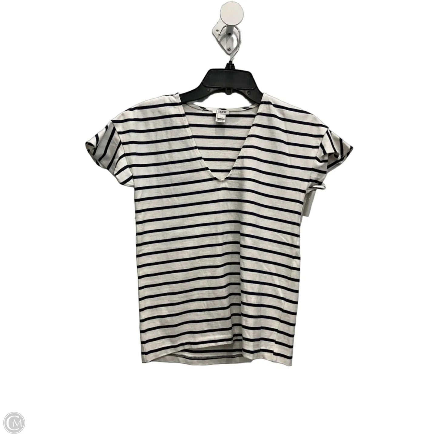 Top Short Sleeve By J. Crew In Striped Pattern, Size: Xxs