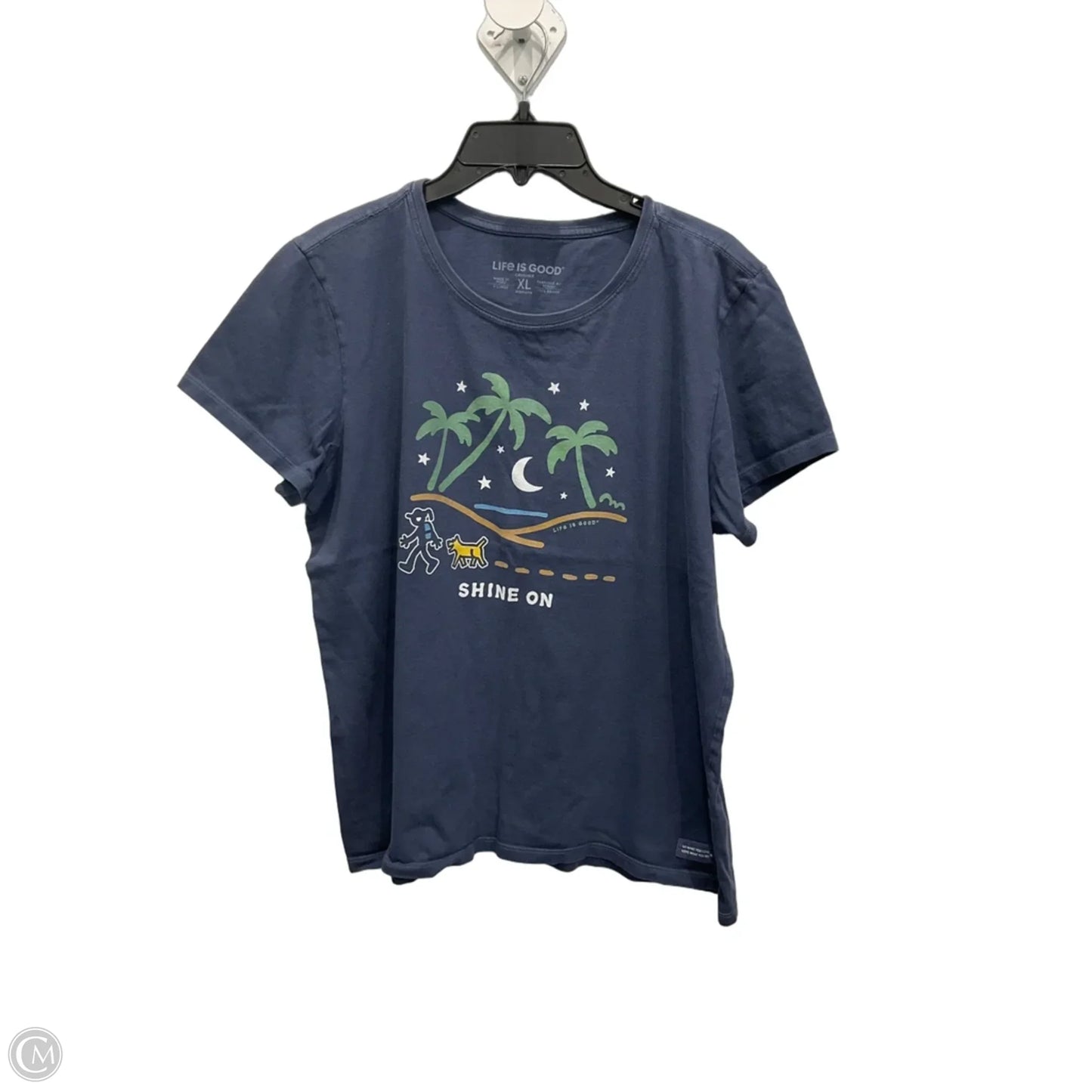 Top Short Sleeve Basic By Life Is Good In Navy, Size: Xl