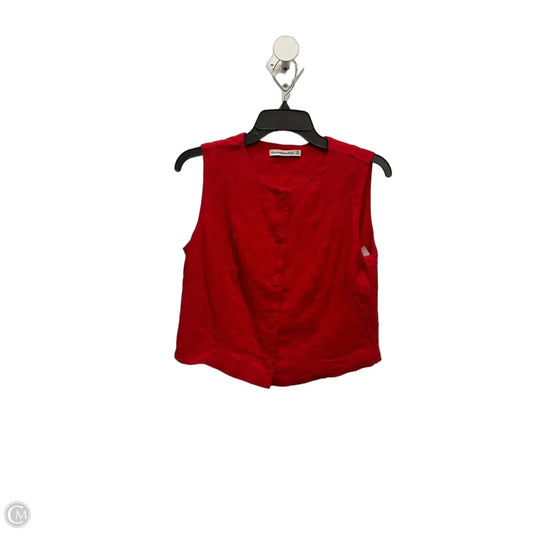 Blouse Sleeveless By Abercrombie And Fitch In Red, Size: M