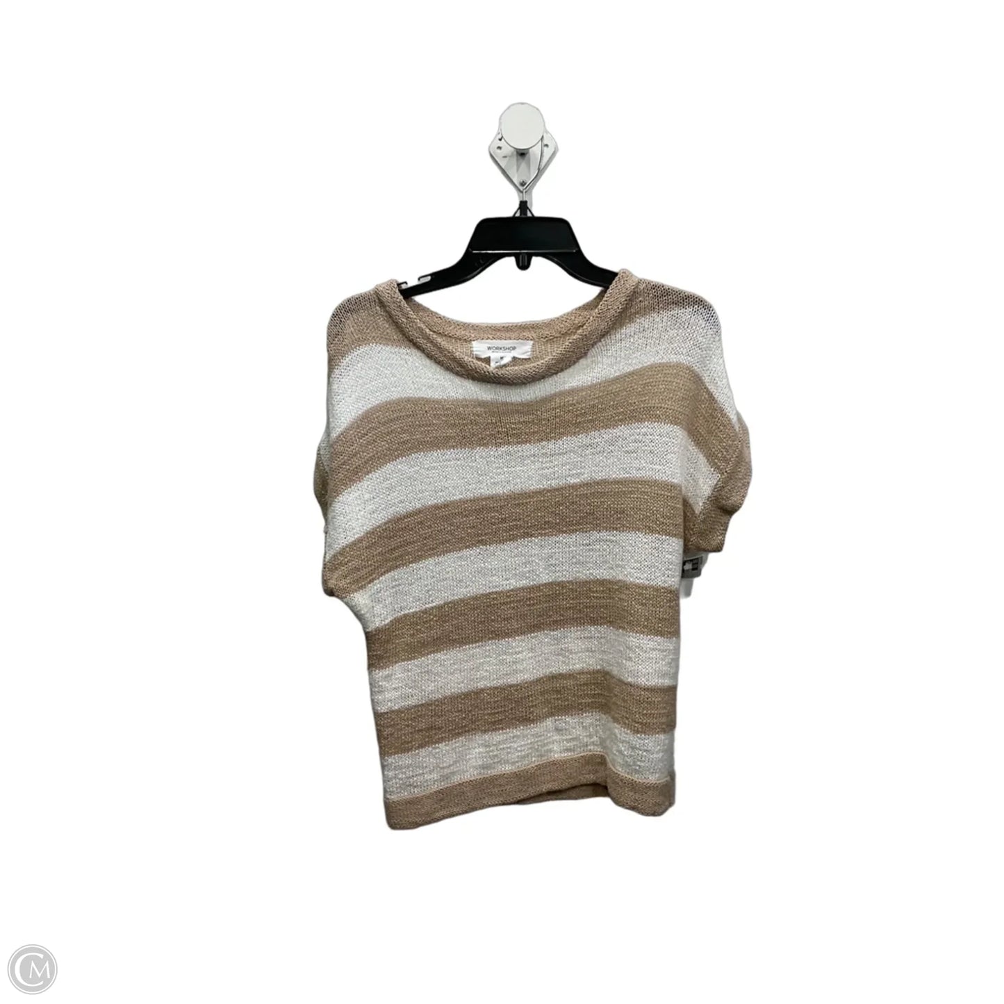 Top Sleeveless By Workshop In Striped Pattern, Size: M