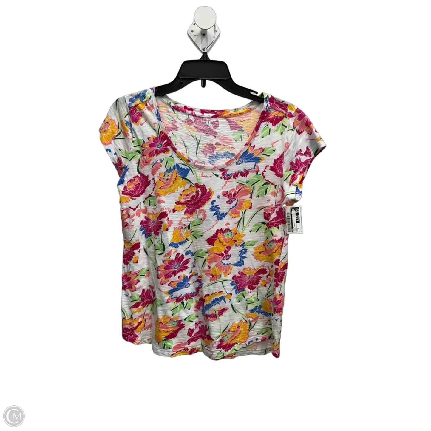 Top Short Sleeve By Gap In Floral Print, Size: S