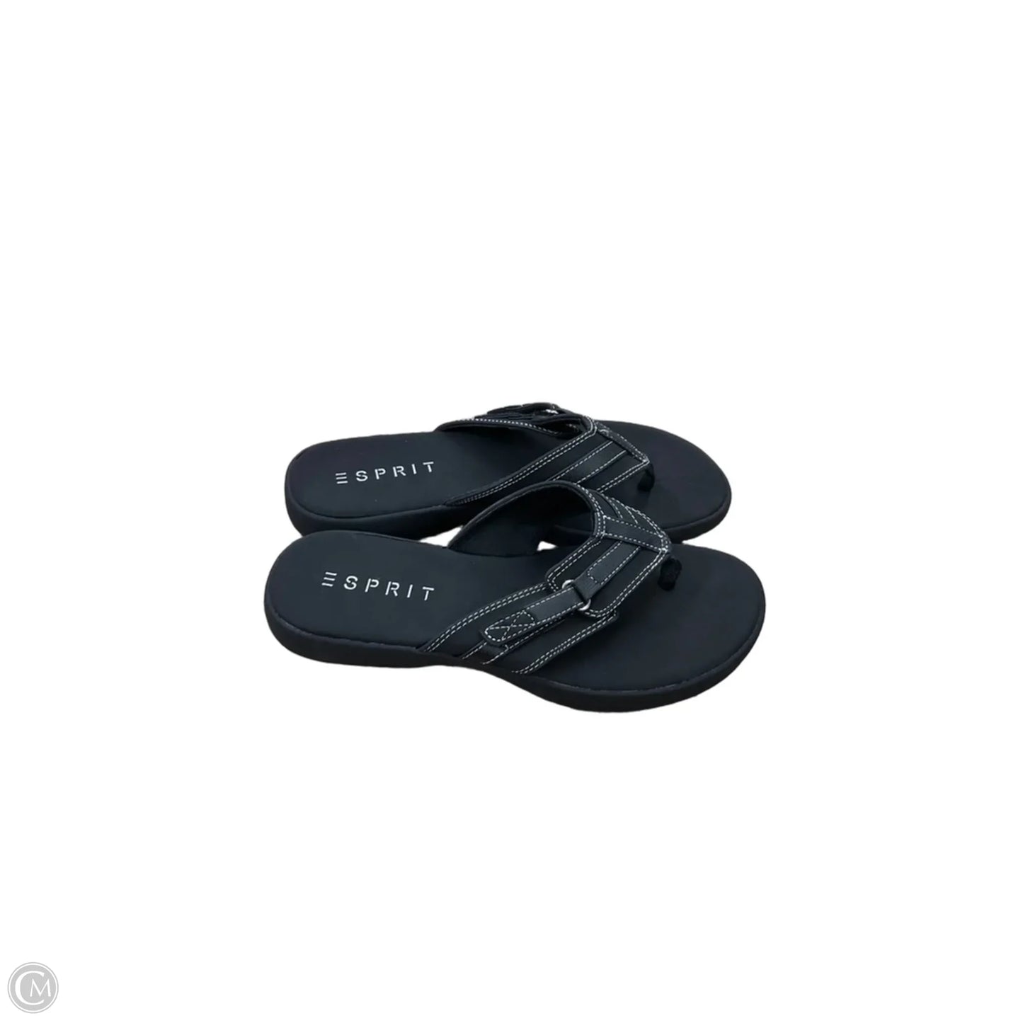 Sandals Flip Flops By Esprit In Black, Size: 7