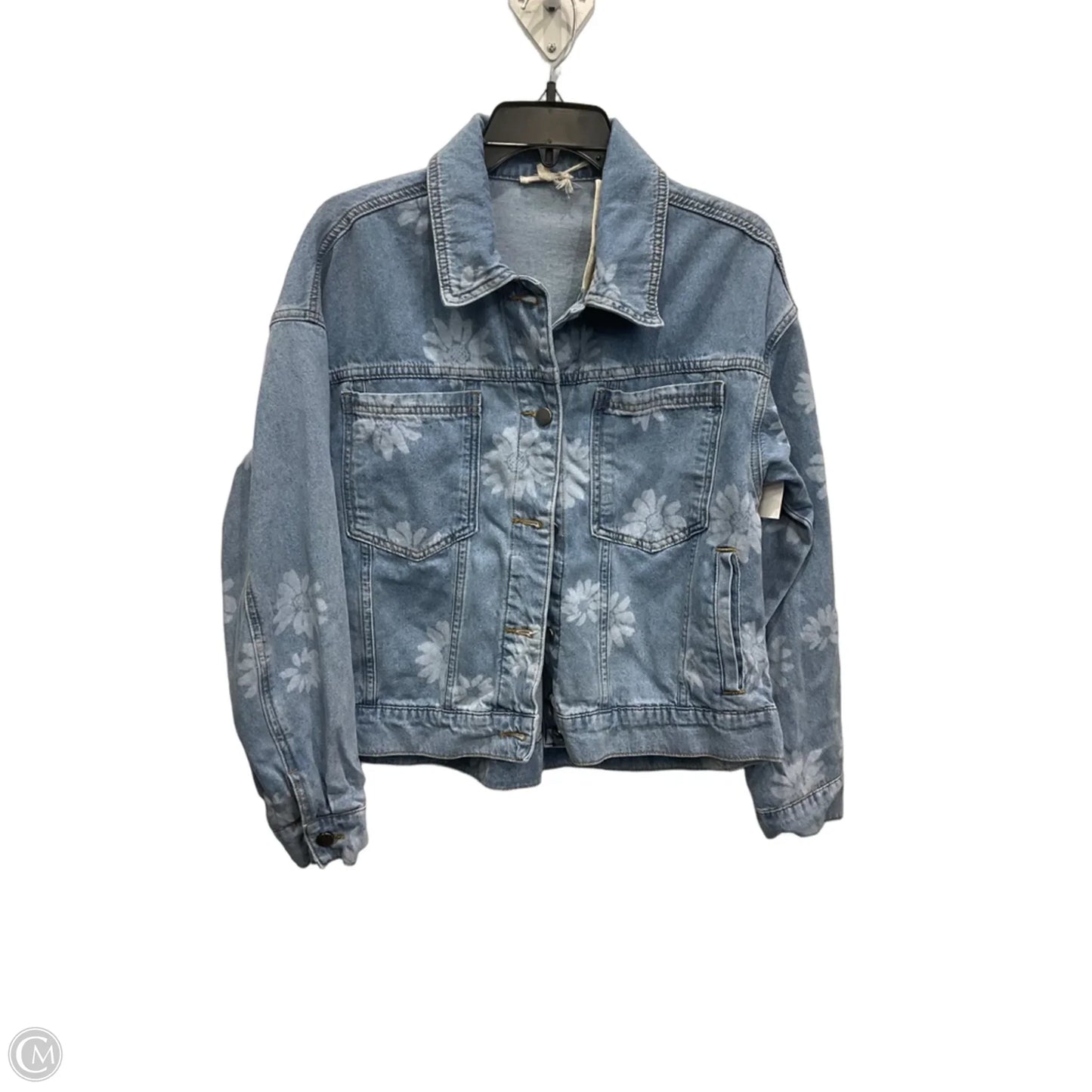 Jacket Denim By Mystree In Blue Denim, Size: M