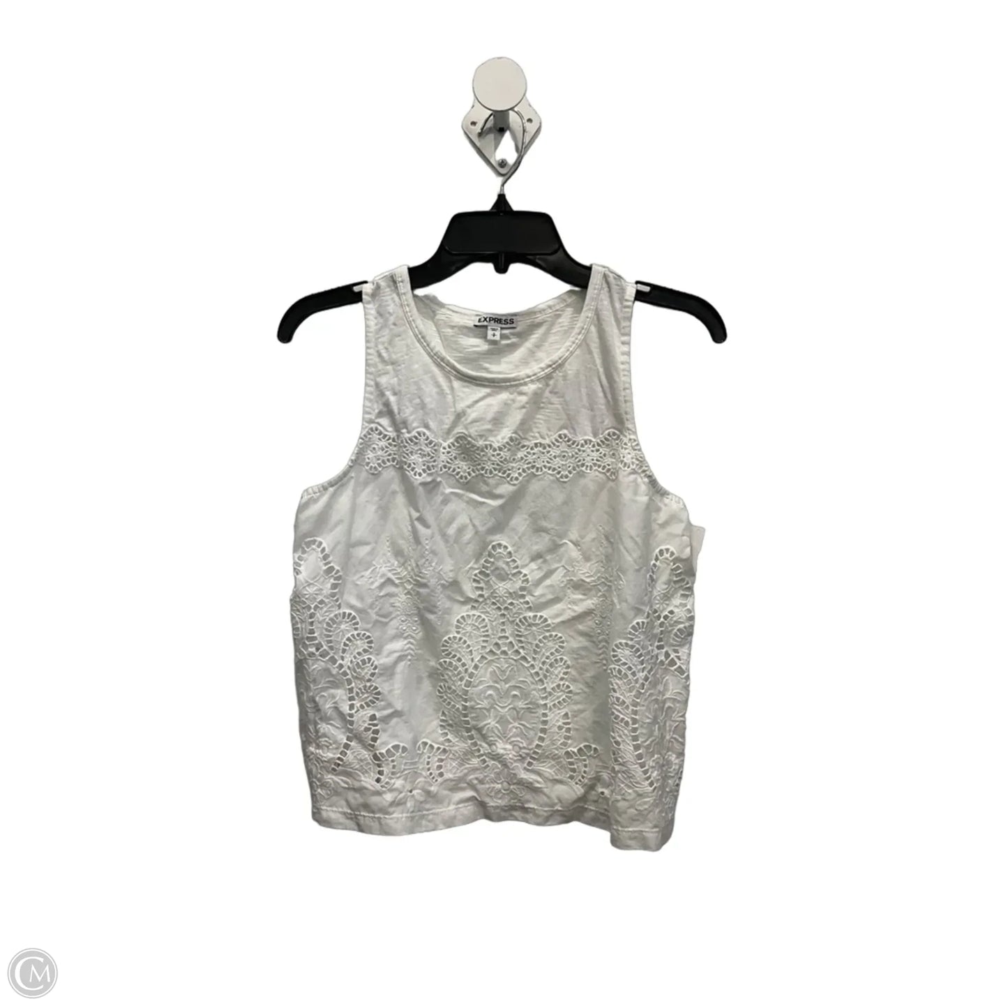 Top Sleeveless By Express In White, Size: S