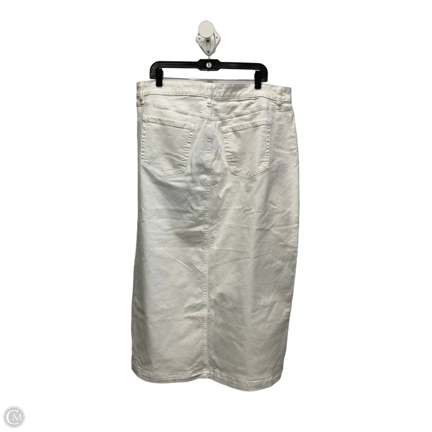 Skirt Maxi By Lane Bryant In White Denim, Size: 18