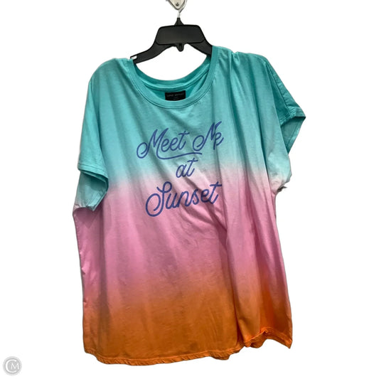 Top Short Sleeve Basic By Lane Bryant In Multi-colored, Size: 3x