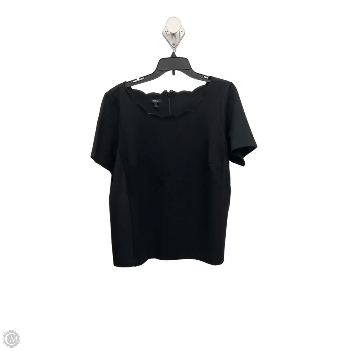 Top Short Sleeve By Talbots In Black, Size: 2x