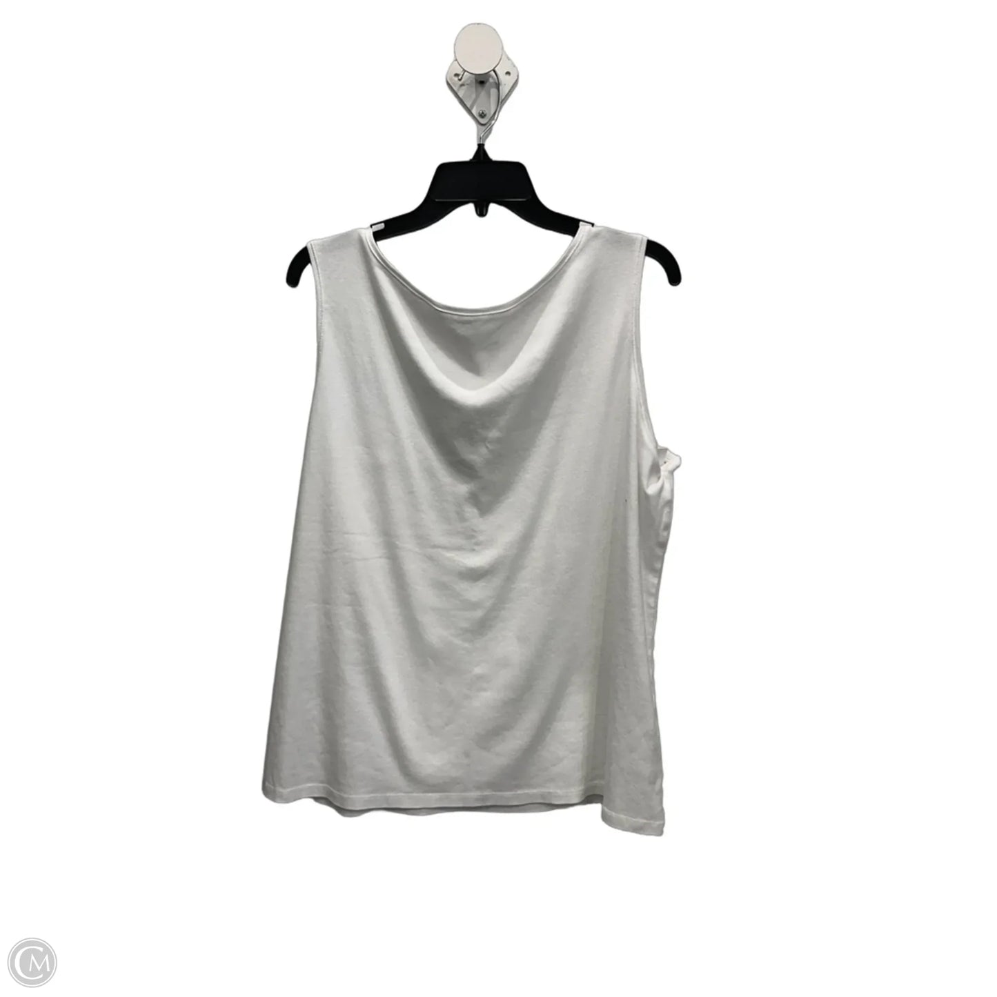 Top Sleeveless Basic By Talbots In White, Size: 2x