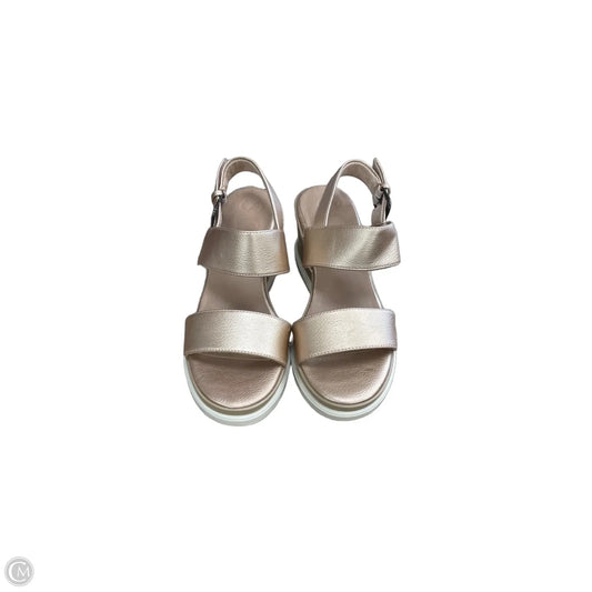 Sandals Heels Wedge By Naturalizer In Gold, Size: 7.5