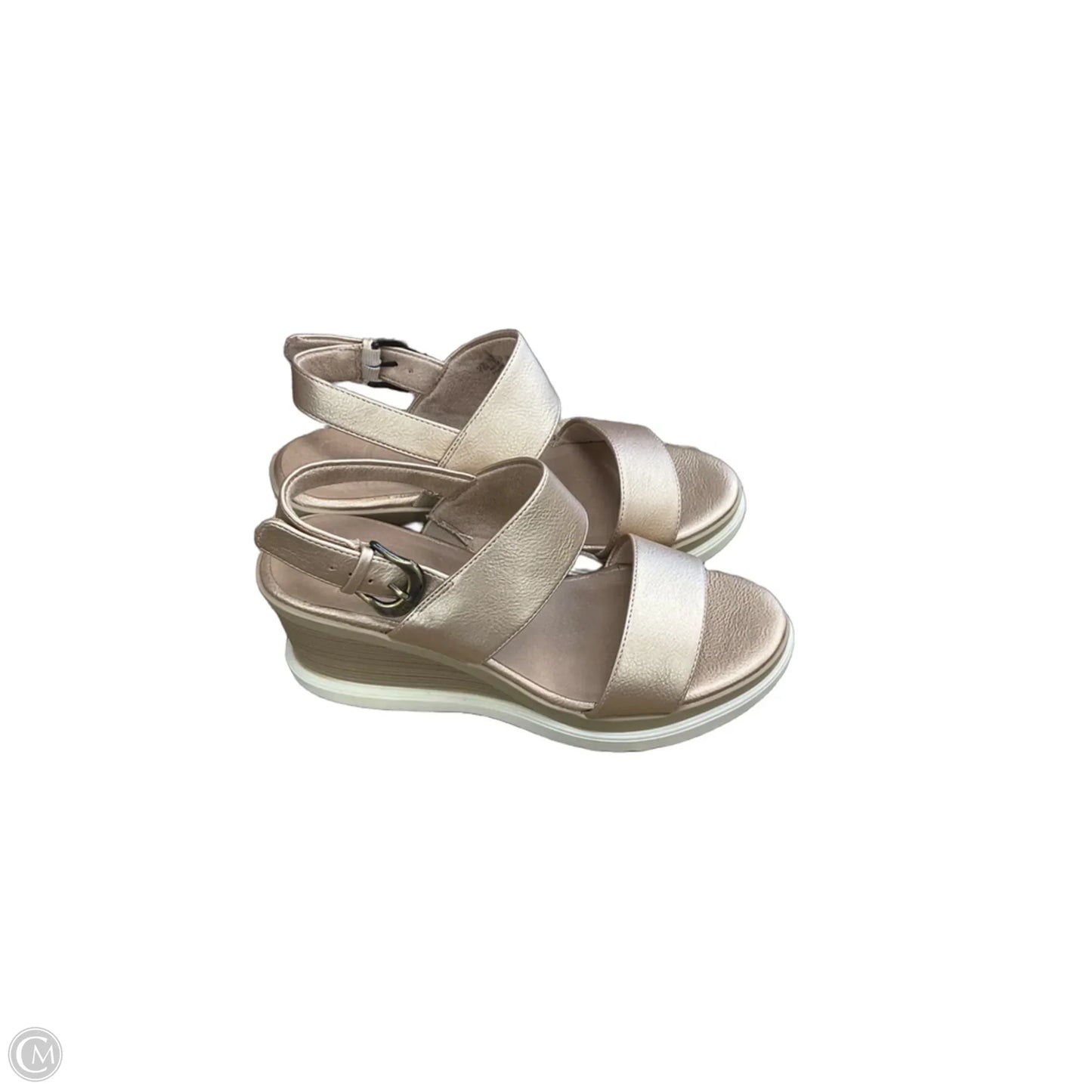 Sandals Heels Wedge By Naturalizer In Gold, Size: 7.5