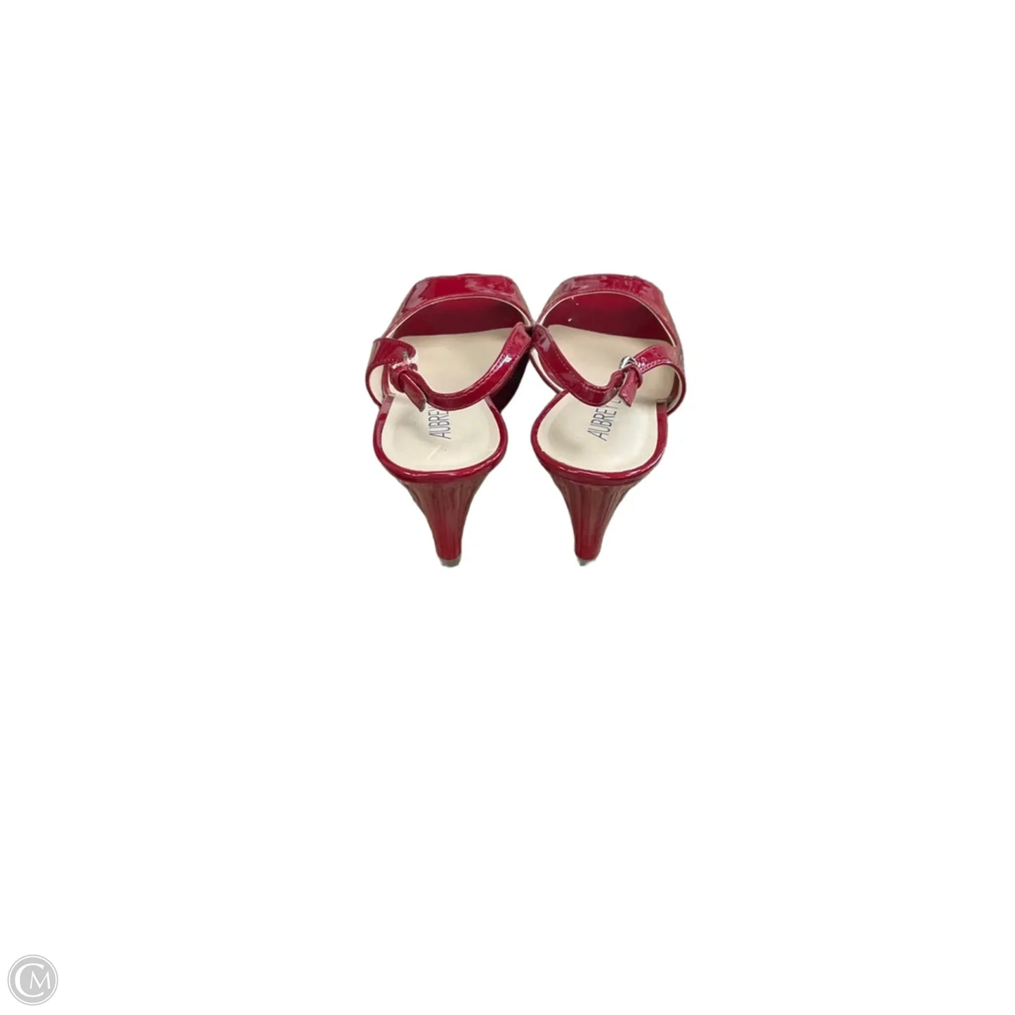 Sandals Heels Kitten By Clothes Mentor In Red, Size: 7.5
