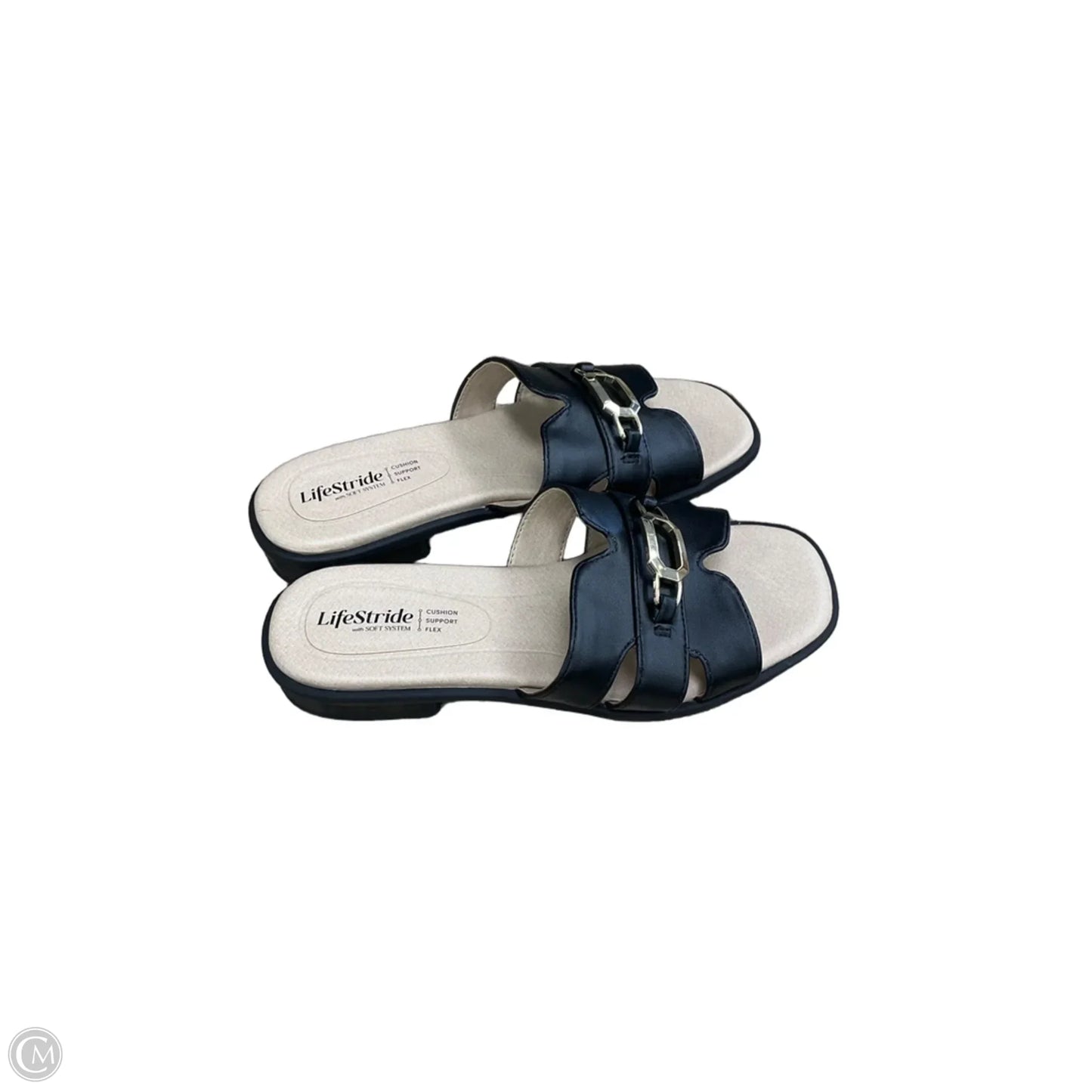 Sandals Flats By Life Stride In Black, Size: 7.5