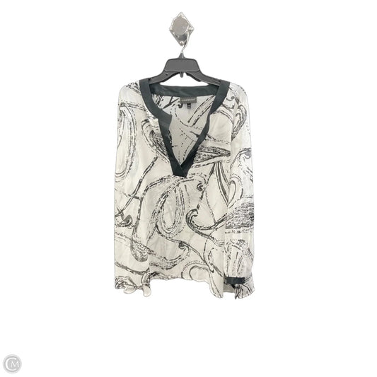 Top Long Sleeve By Lane Bryant In Black & White, Size: 4x