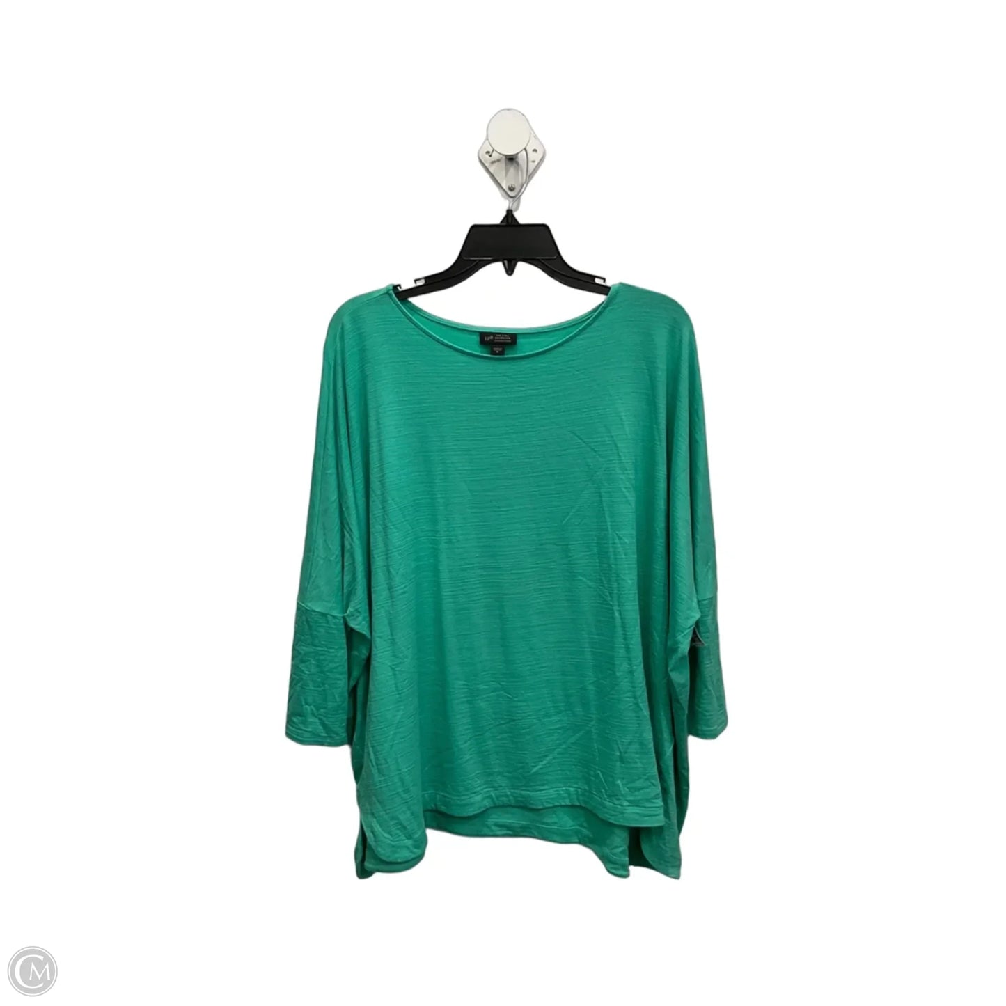 Top 3/4 Sleeve Basic By J. Jill In Green, Size: M