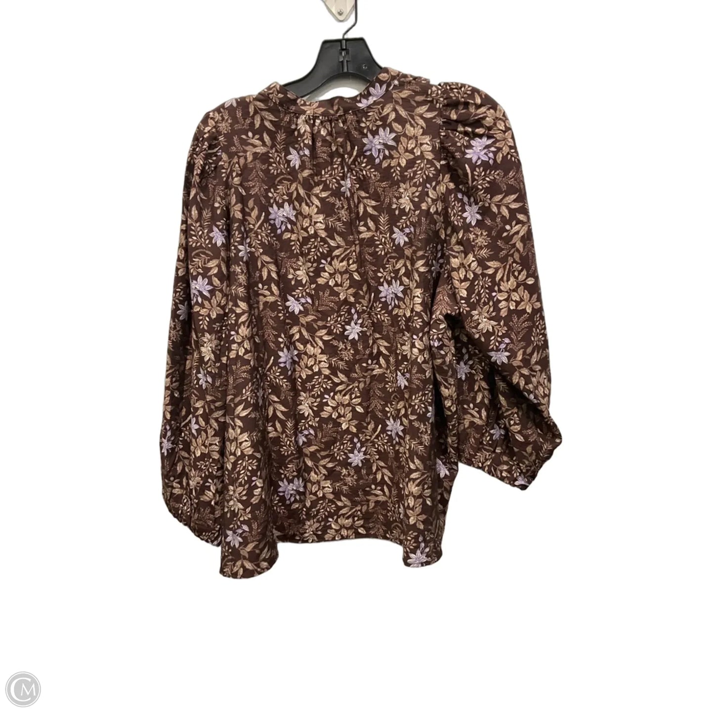 Top Long Sleeve By Loft In Brown, Size: L